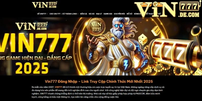 Nhà cái VIN777 đại sứ thương hiệu năm 2025