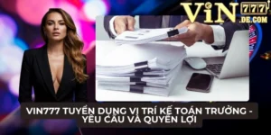 VIN777 Tuyển dụng vị trí kế toán trưởng